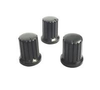 YINZHD 10pcs Potentiometer Plastic Knob 12 * 14mm 6mm Shaft Hole Dia Threaded Knurled Knobs Caps Wh148 Switch Cap