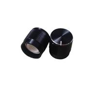 YINZHD 1pcs Aluminium Alloy 13 * 13mm 6mm Shaft Hole Potentiometer Knob Cap Speaker Volume Control Audio(Black)
