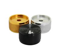 YINZHD 1PCS High-end Aluminum Knob Potentiometer 30 * 17 * 6mm Volume Switch Rotary Encoder Knobs Silver/black/gold(Black)
