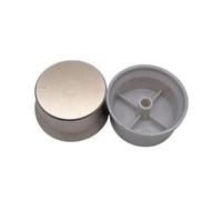 YINZHD 45 * 22mm Plastic Potentiometer Knob Cap Volume Control Hat Rotation Switch Hole 6mm(Black)