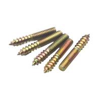 YINZHD 5-50pcs M4 M5 M6 M8 M10 Zinc Plated Double End Thread Self-Tapping Screws Sharp Tip Connector For Furniture Sofa Stair Parts(Full Thread,M8x50mm (10pcs))