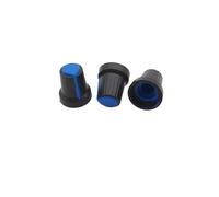 YINZHD 50Pcs/lot WH148 Potentiometer Switch Knob Cap Plastic 6mm Shaft Hole Handle 15x17mm Red/White/Blue/Green/Yellow/Orange(Blue)