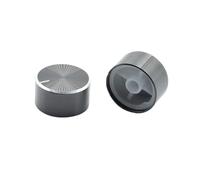 YINZHD 5pcs Audio Volume Control Potentiometer Knob Aluminum Knobs Cap Diameter 26mm 26x13mm Black Caps Electronic Component 6mmholes