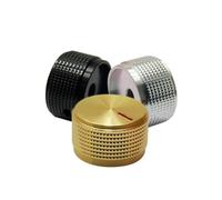 YINZHD High-end 6mm Shaft Aluminum Rotary Electronic Control Potentiometer Knob Volume 30 * 18mm(Dia X Height)(Black)