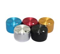 YINZHD High-end Aluminum Knob Potentiometer 25 * 15.5 * 6mm Volume Switch Rotary Encoder Knobs Silver/black/red/blue/gold(Silver)