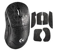 yiodelu Mouse Grip Tape for Logitech G PRO X Superlight 2 DEX, Black, Anti-Slip Grip, Pre-Cut, Sweat-Resistant Gaming Mouse Accessory