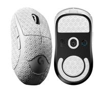 yiodelu Sweatproof Anti-Slip Grip Tape for Logitech G Pro X Superlight-Pre-Cut Self-Adhesive Design Scratch-Resistant Mouse Sticker(White)-with 1 set White Durable Smooth Mouse Skates