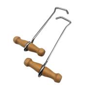 Yiohejy 2 Pieces Boot Hooks, Cowboy Boot Hooks With Wooden Handle, Hunter Wooden Handle Pulls, No Slip Portable Grip Helper, For Men Women Walking Family Friends