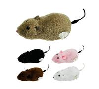 Yiohejy 4 Pieces Cat Mice Toys, Wind Up Plush Mice Hunting Toy, Clockwork Running Mouse, Realistic Interactive Cat Racing Mouse, For Kitten Indoor And Outdoor Playing