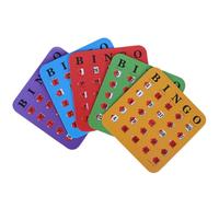 Yiohejy 5 Pieces Bingo Cards, Reusable Shutter Slide Bingo Cards, Logic Thinking Fingertip Party Game, For Office Gatherings Travel Camping Home School Events