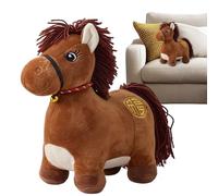 Yiohejy Chinese New Year Horse Plush,Mascot Horse Soft Doll Toy - 2026 Auspicious Plush Toy Mascot Stuffed Animal for Chinese New Year Nursery Sofa Desktop Bedside Living Room Shelf Home Car