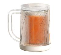 Yiohejy Double Walled Freezer Cup, Clear Double-Walled Glass Beer Mugs, Freezable Pint Glasses Ice Mugs, Interlayer Beer Cup, for Home Party Camping and Barbecues