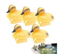 Yiohejy Duck Decor, Yellow Floating Duckling Decor, Realistic Cute Mallard Pond Statue, Water Feature Decoration, 5 Pieces Pond Accessories For Lake, Pool, Outdoors