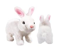 Yiohejy Interactive Realistic Bunny Toy,Interactive Plush Easter Rabbit Toy with Sounds and Movements - Cute Bunny Electronic Pet - for Kids Home Travel Nursery Indoor Easter Birthday Christmas