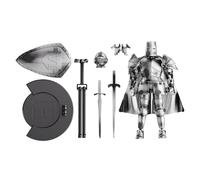 Yiohejy Medieval Action Figures, Multi-Jointed Medieval Knight Action Model, With Weapons And Shield, Movable Full Body Figurine With 360 Degree Rotating Head