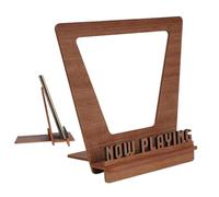 Yiohejy Now Playing Record Holder - Now Playing Wood Stand Record Storage Rack,Stylish Desktop File Sorter Organizer, Newspaper Holder Photography Props For Album Lovers