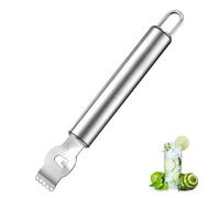 YIOIY Lemon Stainless Steel Zester Grater Orange Citru Kitchen Peeler Tool with Channel Knife (Silver)