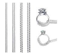 YIOIY Ring Size Adjuster for Loose Ring, 4 Sizes Invisible Ring Sizer Fit Almost Any Ring (Invisible)