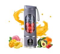 Yiokii Digital Display Juicer, Portable Blender Personal Electric USB, Smart LED Display, 450ml Portable Multimode Juicer Shakes and Smoothies Small Blenders Mixing, Compact, Convenient