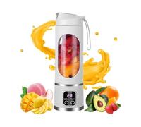 Yiokii Digital Display Juicer, Portable Blender Personal Electric USB, Smart LED Display, 450ml Portable Multimode Juicer Shakes and Smoothies Small Blenders Mixing, Compact, Convenient