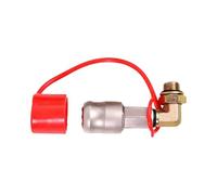 Yiokii Heavy-Duty Truck Air Take Valve with Lockable Quick Connector, Upgraded Thickened Inflation Valve Fit, 90-Degree Brass Elbow Inflation Intake Valve with Dust Cap for Semi-Truck Trailer