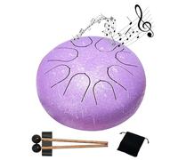 Yiokii Rain Drum for Outside Garden - 6 Inch 8 Note Chakra Steel Tongue Chime, Waterproof Musical Instrument for Enjoying Rain Symphony