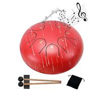 Yiokii Steel Tongue Rain Drum for Outside Garden, 6 Inch 8 Note Chakra Drum, Waterproof Musical Chime, Enjoy the Symphony
