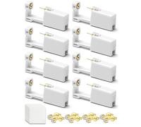 Yiorxu 8pcs Ear Piercing Gun Kit,Pain-Free Disposable Sterile Self Piercing Kit Set with 8 Medical Grade Studs Earrings Silver/Gold & Wipes for Teens,Women Men Girls Boys & Home Use (CZ Gold)