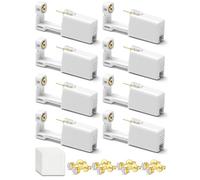 Yiorxu 8pcs Ear Piercing Gun Kit,Pain-Free Disposable Sterile Self Piercing Kit Set with 8 Medical Grade Studs Earrings Silver/Gold & Wipes for Teens,Women Men Girls Boys & Home Use