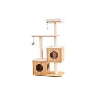 YIORYO Cat Tree, 54" Tall Modern Cat Tower with 2 Condos, Top Perch & Scratching Posts, Large Activity Center for Indoor Cats