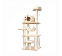 YIORYO Cat Tree, 63.4in Large Multi-Level Cat Tree Kittens Play House Condo with Platform, Hammock & Scratching Posts, Cat Furniture