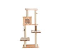 YIORYO Cat Tree, Modern Cat Tree Tower for Indoor Cats - 57.5" Tall Wood Condo with Scratching Post and Removable Pads for Small Large Cats