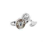 YIORYO Cufflinks for Men Classic Wedding Business Shirt Cuff Links Silver(Brown)