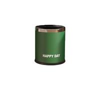 YIORYO Double Layer Trash Can, Round Garbage Bin Waste Basket Container, Open Top, Hide The Garbage Bag, Green(10L)