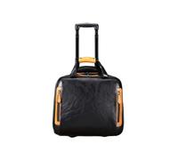 YIORYO Leather Rolling Case with Wheels - Roller Laptop Bag, Wheeled Briefcase for Women & Men, Carry On Size for Travel(C)