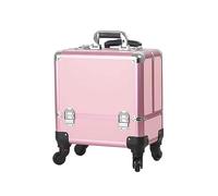 YIORYO Rolling Makeup Train Case Large Storage Cosmetic Trolley, Portable Makeup Organizer Suitcase, Cosmetic Storage Box, Travel Beauty Luggage Trolley w/4 Removable Wheels