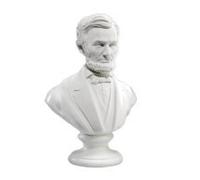 YIOSOA 3" CIVIL WAR PRESIDENT ABE ABRAHAM LINCOLN MINI WHITE BUST