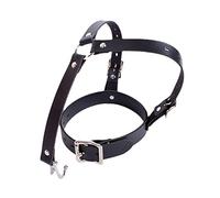 YIOTMOP BDSM Sex Collar with Nose Hook Leather Fetish Slave SM Head Harness Erotic Chocker Sex Games Restraints Bondage Kit Sex Toys for Couple Women Men