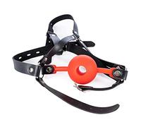 YIOTMOP Erotic Mouth Ball Gag with Bondage Strap Leather BDSM Kit Sex Gags Head Restraints SM Harness Extreme Slaves Fetish Sex Toys for Couples