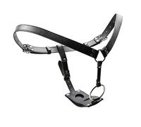 YIOTMOP Strap On Dildo Harness Leather Women Chastity Belt Strap On for Lesbians Strap Belt Dildo Harness Anal G-Spot Stimulation SM Sex Games Toys for Female Couple