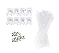 YIOVVOM 100 Pcs Cable Zip Tie Saddle Type Mount With Screw,100 Pack 6" Cable Ties, High Strength, Black Cable Zip Tie Mounts Kit For Wire Management,Electronic Cord Organizer Clip (Small, White)