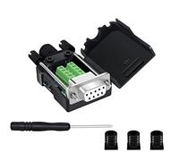 YIOVVOM DB9 Breakout Connector,DB9 Solderless RS232 D-SUB Female Serial Adapters 9-Pin Port White Adapter to Terminal Connector Signal Module with case