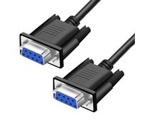 YIOVVOM DB9 RS232 Serial Extension Cable Female to Female 9 Pin DB9 Cord Straight Through 9 pin Serial Connector Black 16FT