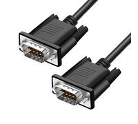 YIOVVOM DB9 RS232 Serial Extension Cable Male to Male 9 Pin DB9 Cord Straight Through 9 pin Serial Connector Black 16FT