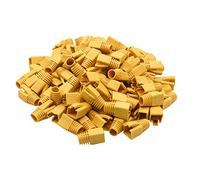 YIOVVOM Soft Plastic Ethernet RJ45 Cable Connector Boots Cover Ethernet Cable Ends Network Strain Relief Boots CAT6A CAT7 CAT8 100PCS (Yellow)