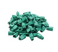 YIOVVOM Soft Plastic Ethernet RJ45 Cable Connector Boots Cover Network Strain Relief Boots CAT6A CAT7 CAT8 100PCS (Green)