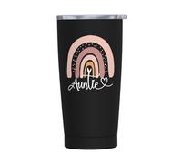 Yipaidel Auntie Rainbow 20 OZ Vacuum Insulated Tumblers Lids Mug, Funny Gift For Nana, New Grandma, Mimi, Grandma To Be, Grandmother-Cool Present For Grammy On Birthday, Mothers Day, Christmas