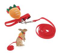 YIPFEN 1 Set Adjustable Rabbit Harness, Rabbit Accessories Outdoor, Small Animal Cute Vest Harness, Ferret Harness, Guinea Pig Harness, Ferret Lead with Decorations for Rabbit, Puppy