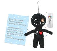 YIPFEN 1 x Voodoo Doll with Needles, 10 Needles, Office Gift for Colleague, Boss (12 cm)