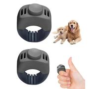 YIPFEN 2 Pieces Clicker for Dogs with Finger Ring - Practical Accessory for Training Dogs, Cats and Horses (19 mm/21 mm) (Grey)